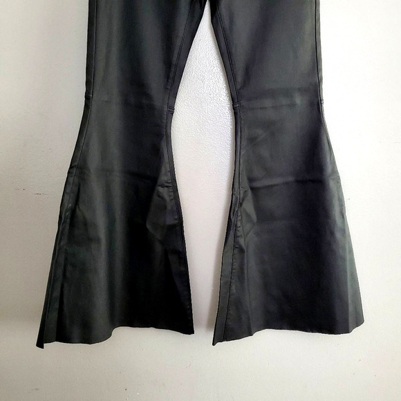 Lucky & Blessed Black Leather High-Rise Extreme Flare Jeans Women's Plus Size 16 - Picture 6 of 16